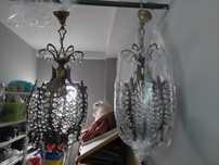 Dois candeeiros teto em cristal