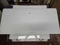 Okap biały Klarstein 90 cm szkło LED