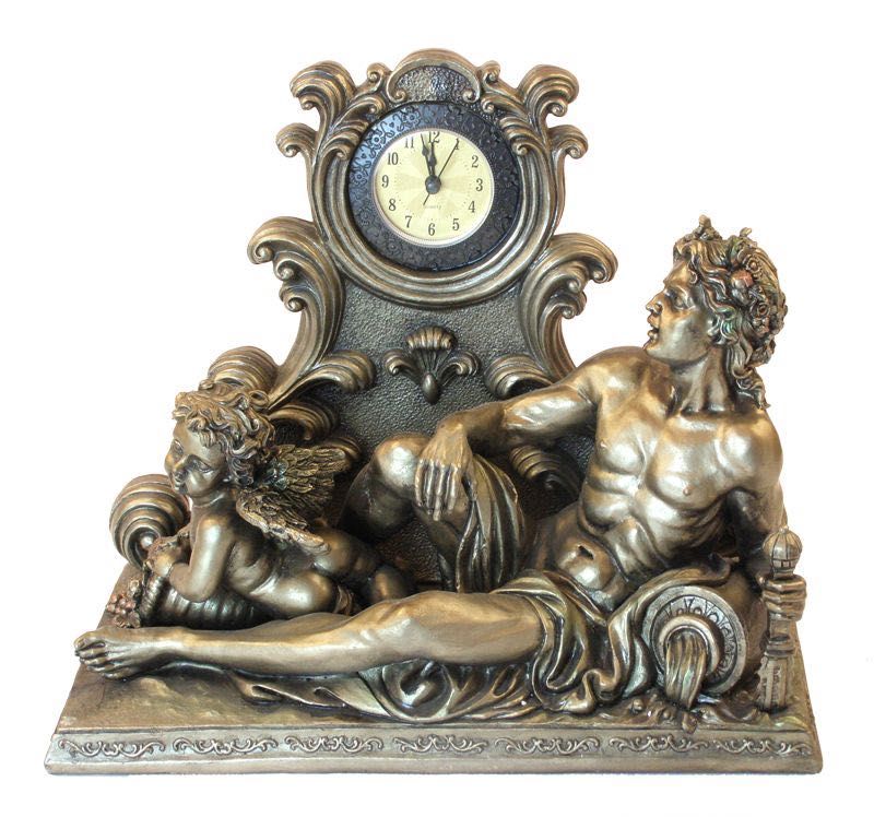 Zegar Stołowy Kominkowy Dekoracyjny Antyczny 'Zeus' Wyprzedaż
