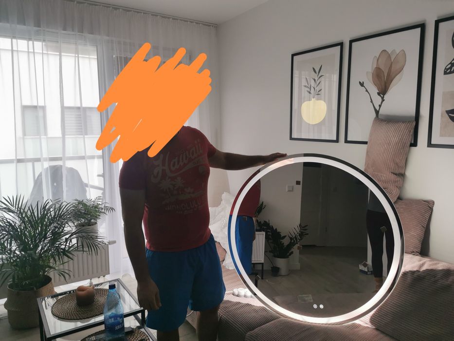 Lustro 100 cm z podświetleniem led
