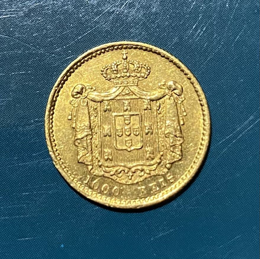 Moeda ouro 1000 Reis 1851 D. Maria II