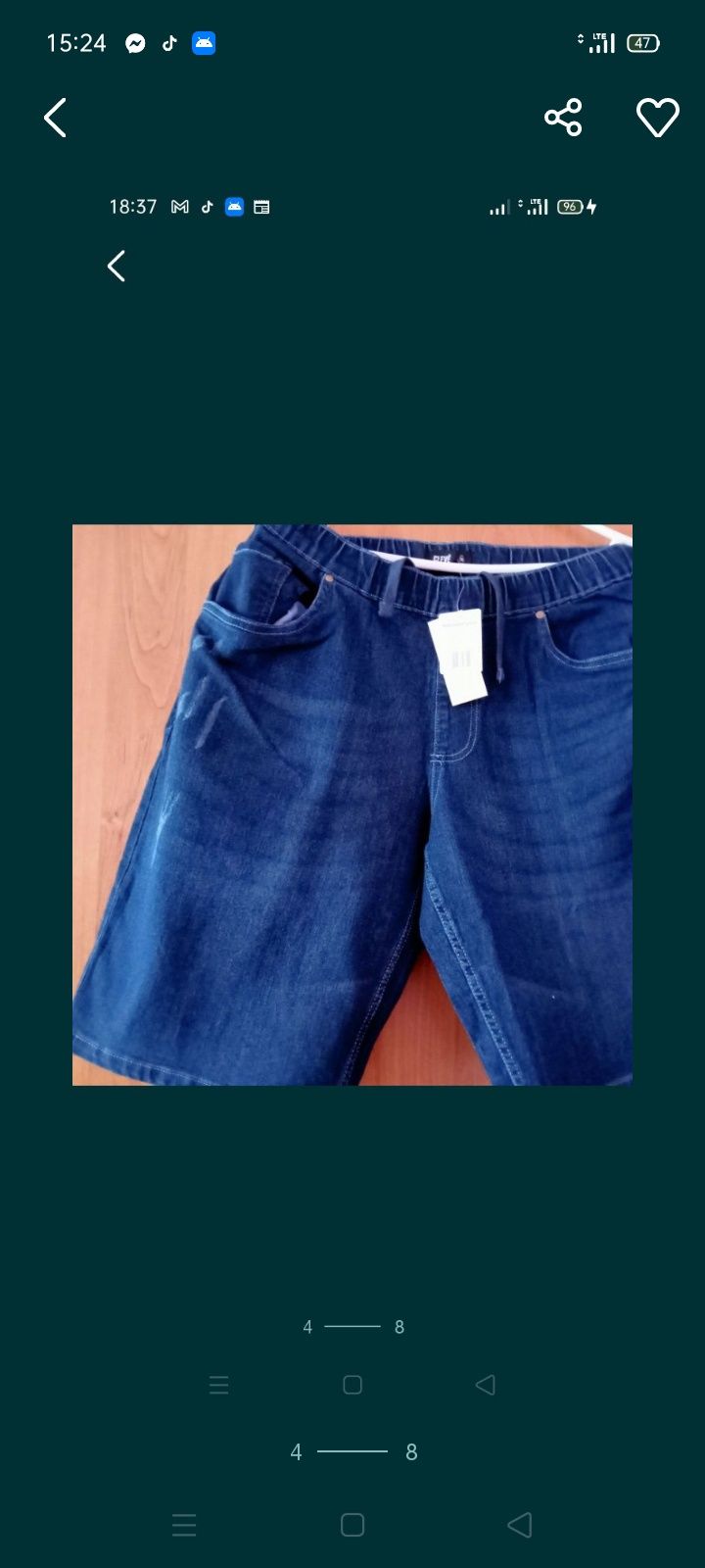 Męskie spodenki jeansowe stretch mogą być również uniwersalne XL