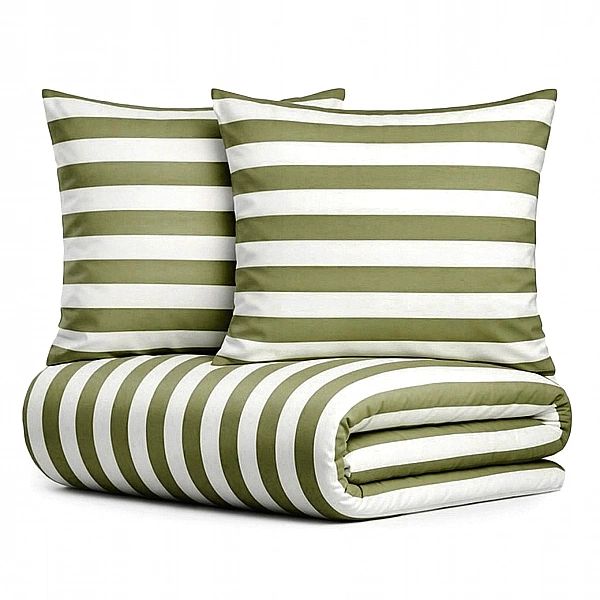 Pościel 220x200 MIKROFIBRA poszewki 70x80 KOMPLET Eusebia Home W PASY
