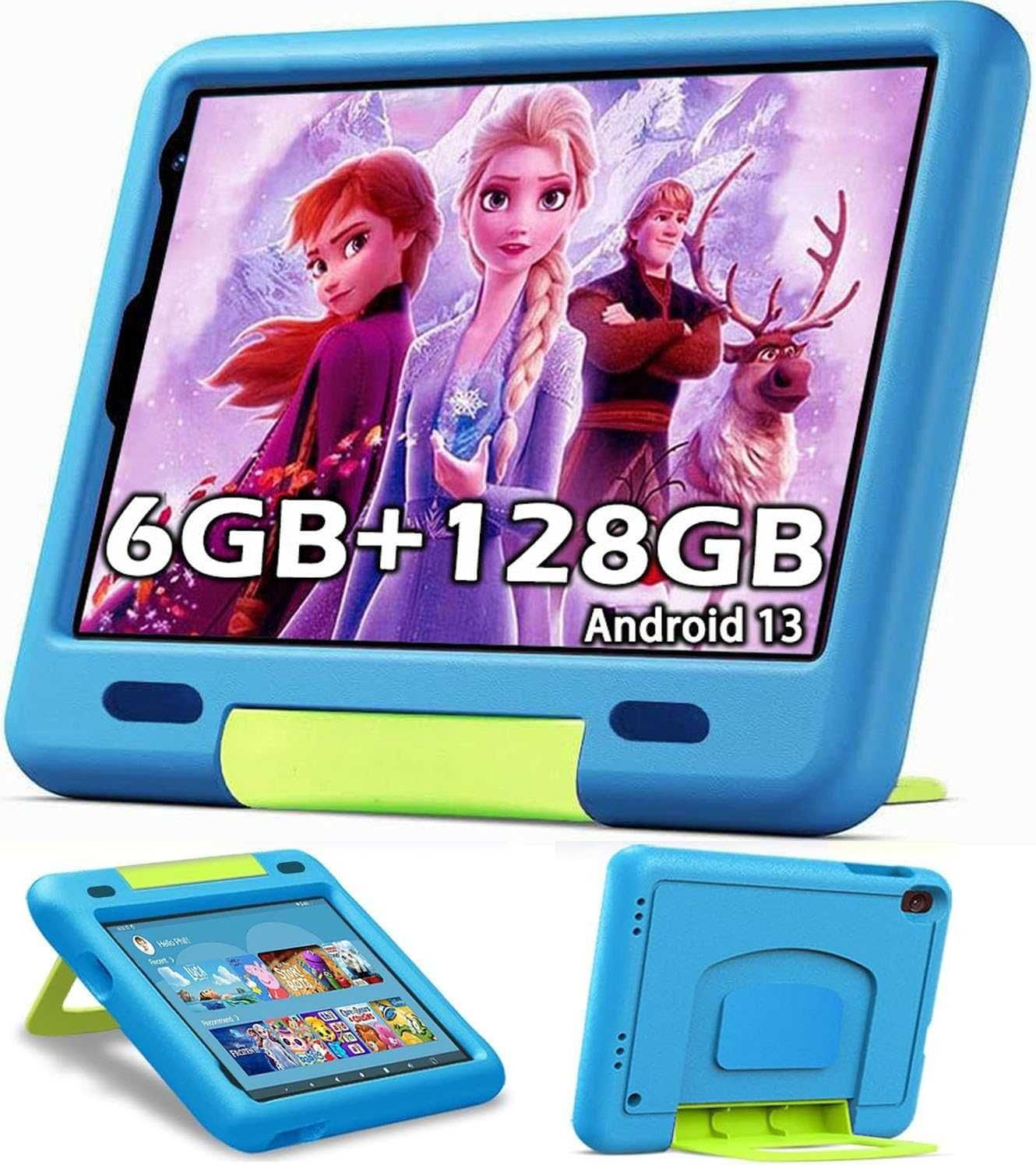Azul e Rosa.  Tablet para crianças  Android 13 , 8 Polegadas. NOVOS