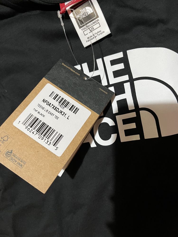 The north face bluzka z długim rękawem teens r XS z logo