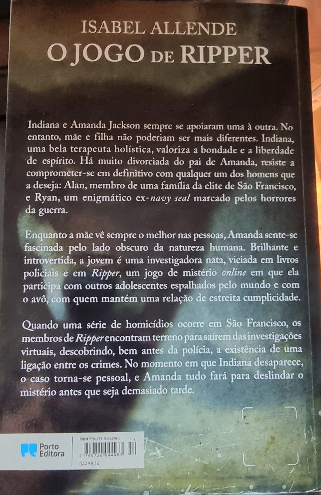 Livro "Jogo de Ripper"