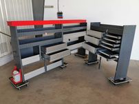 Regały szafki półki do busa zabudowa serwisowa warsztat ZESTAW WURTH
