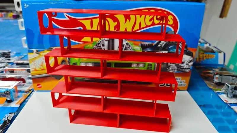 Expositor de 12 carrinhos 1/64 de parede