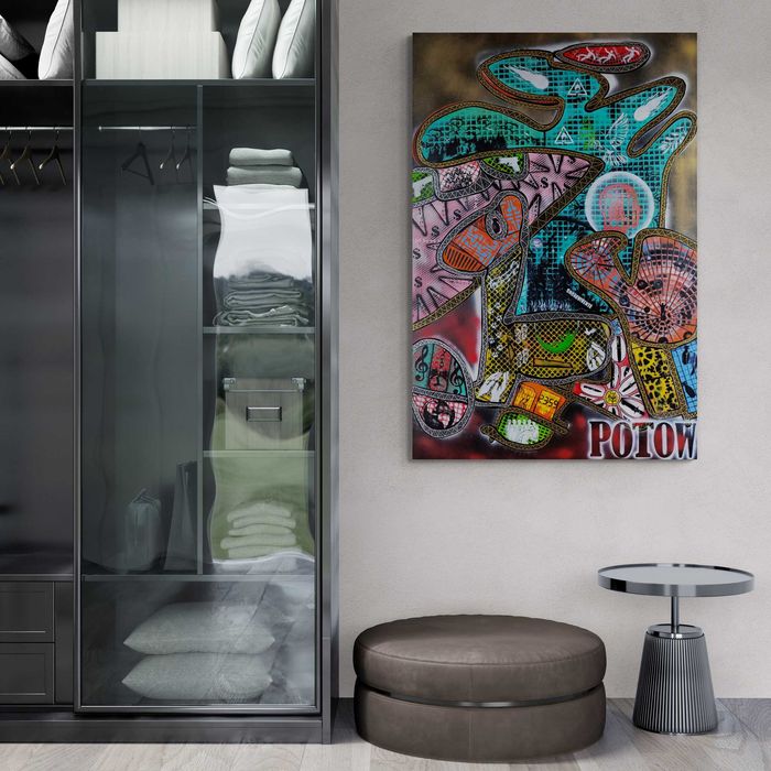 Quadro Original - Pintura abstrata e moderna - decorativo - POTOW