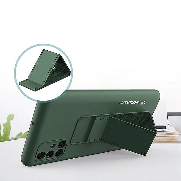 Wozinsky Kickstand Case elastyczne silikonowe etui z podstawką Samsung