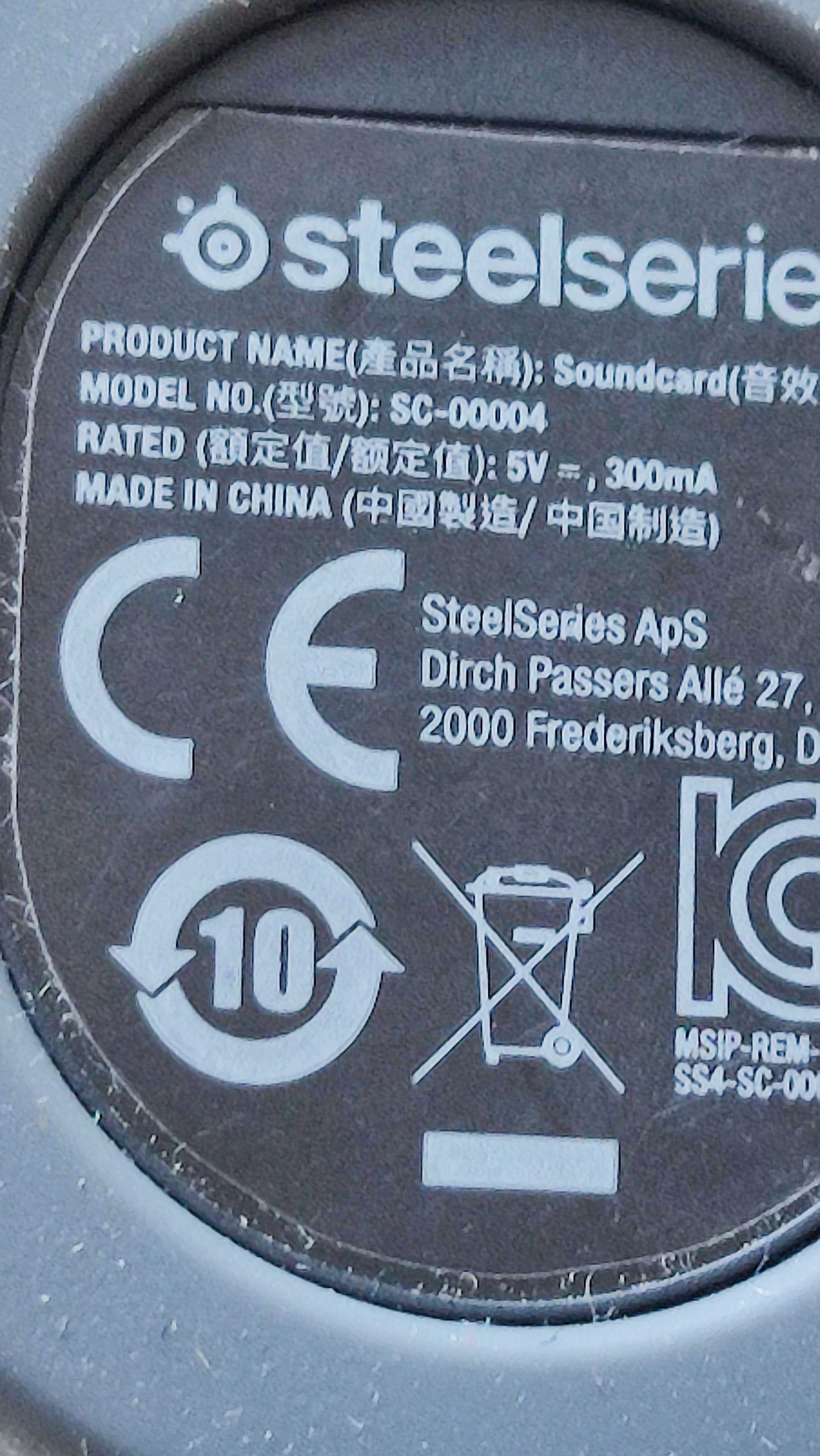 SteelSeries Arctis 5 karta dźwiękowa USB SC-00004 do słuchawek