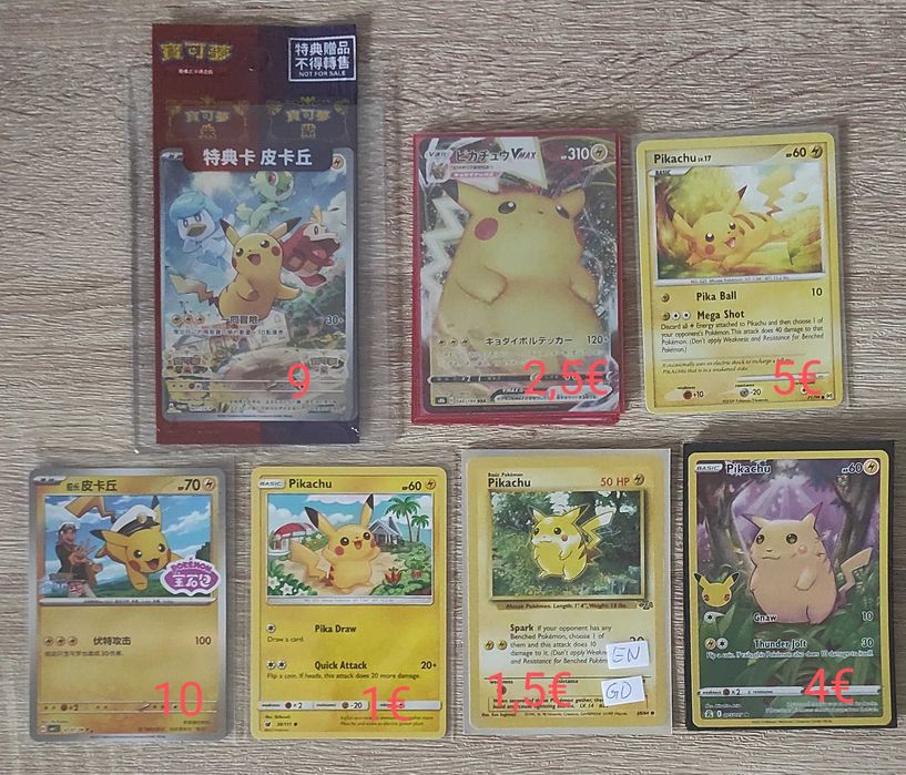 Cartas Pokémon - Pikachus