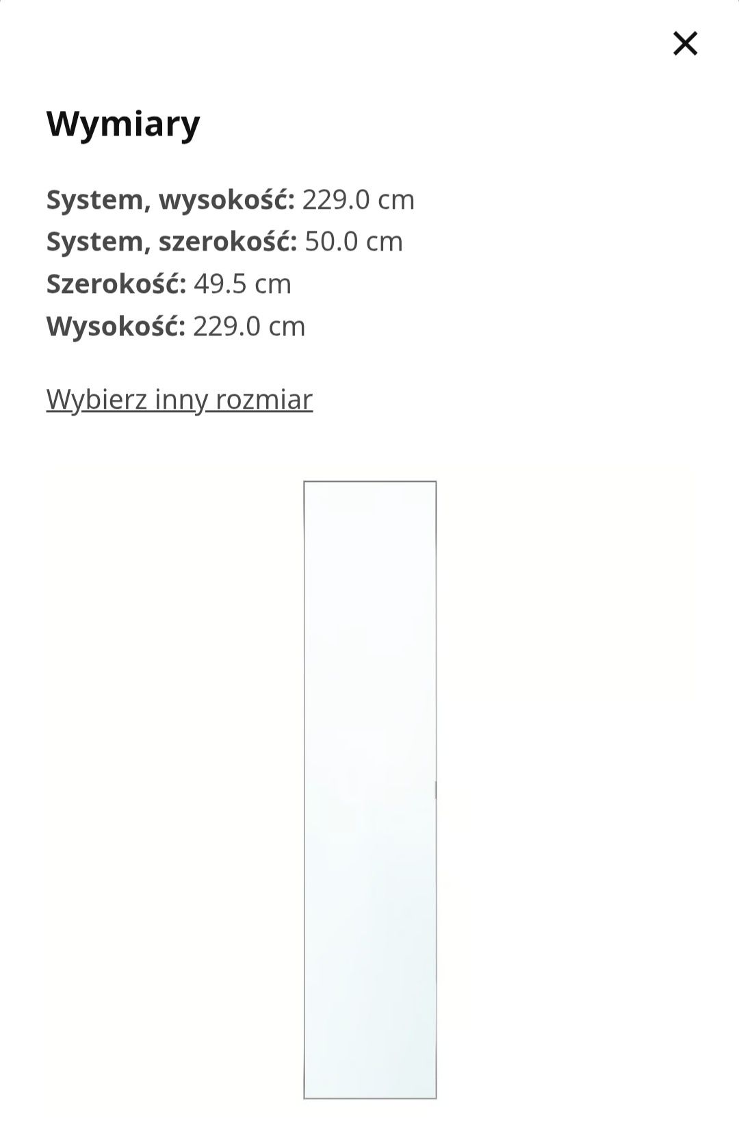 Drzwi z lustrem, nowe - IKEA - Aheim REZERWACAJ