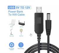 Кабель повышающий напряжение USB-DC 5V на 12 V/ 9V powerbank роутер