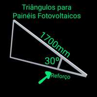 Triangulo paineis fotovoltaicos 30º triangulos estrutura solar