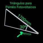Triangulo paineis fotovoltaicos 30º triangulos estrutura solar