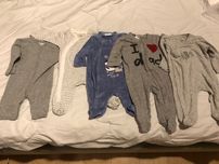 5 pajacyków niemowlęcych i komplecik  r 56