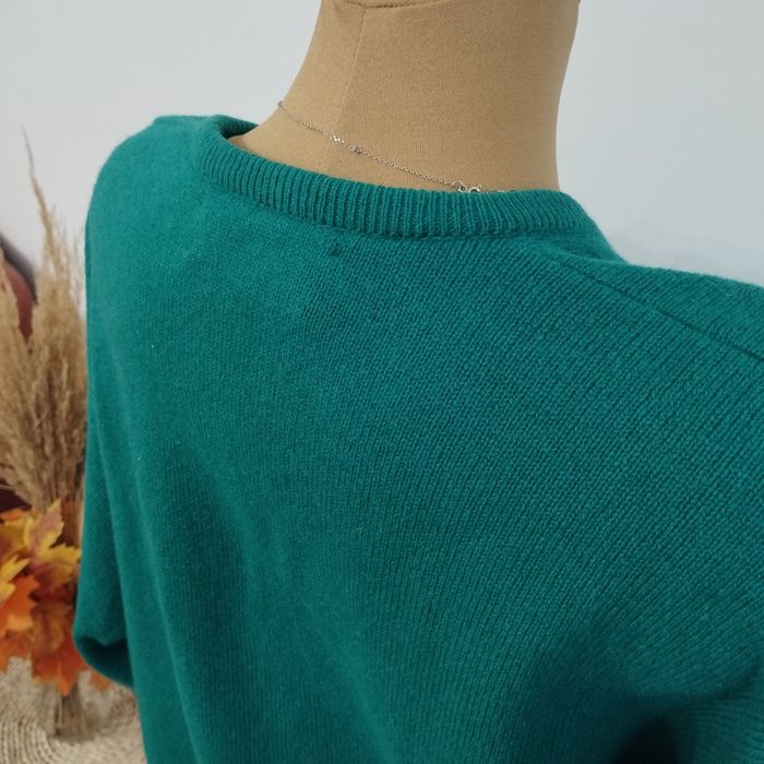Sweter damski Pringle of Scotland – butelkowa zieleń, wełna, r XL