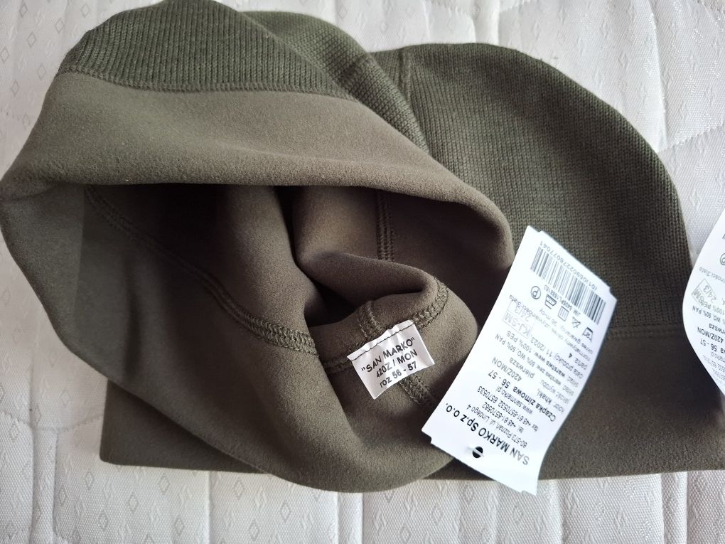 Czapka zimowa WP MON khaki nowa.