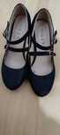 Sapatos azuis de camurça tamanho 36. Usados