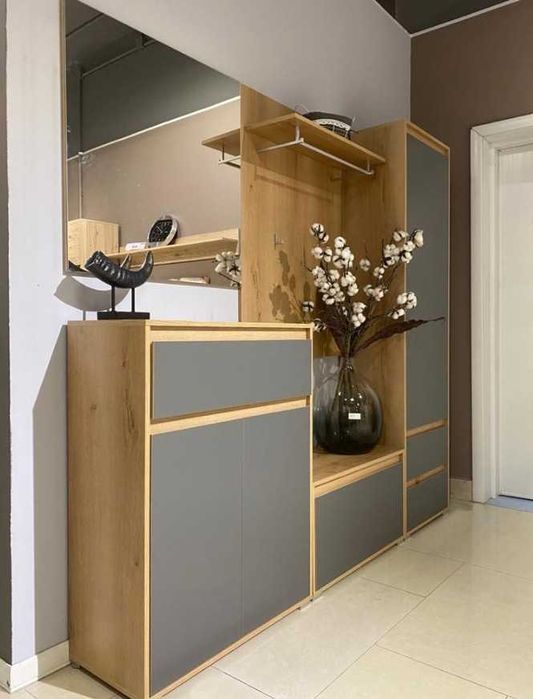 Прихожая Антрацит Артизан 206 см Нова зі складу Комплект з шафою