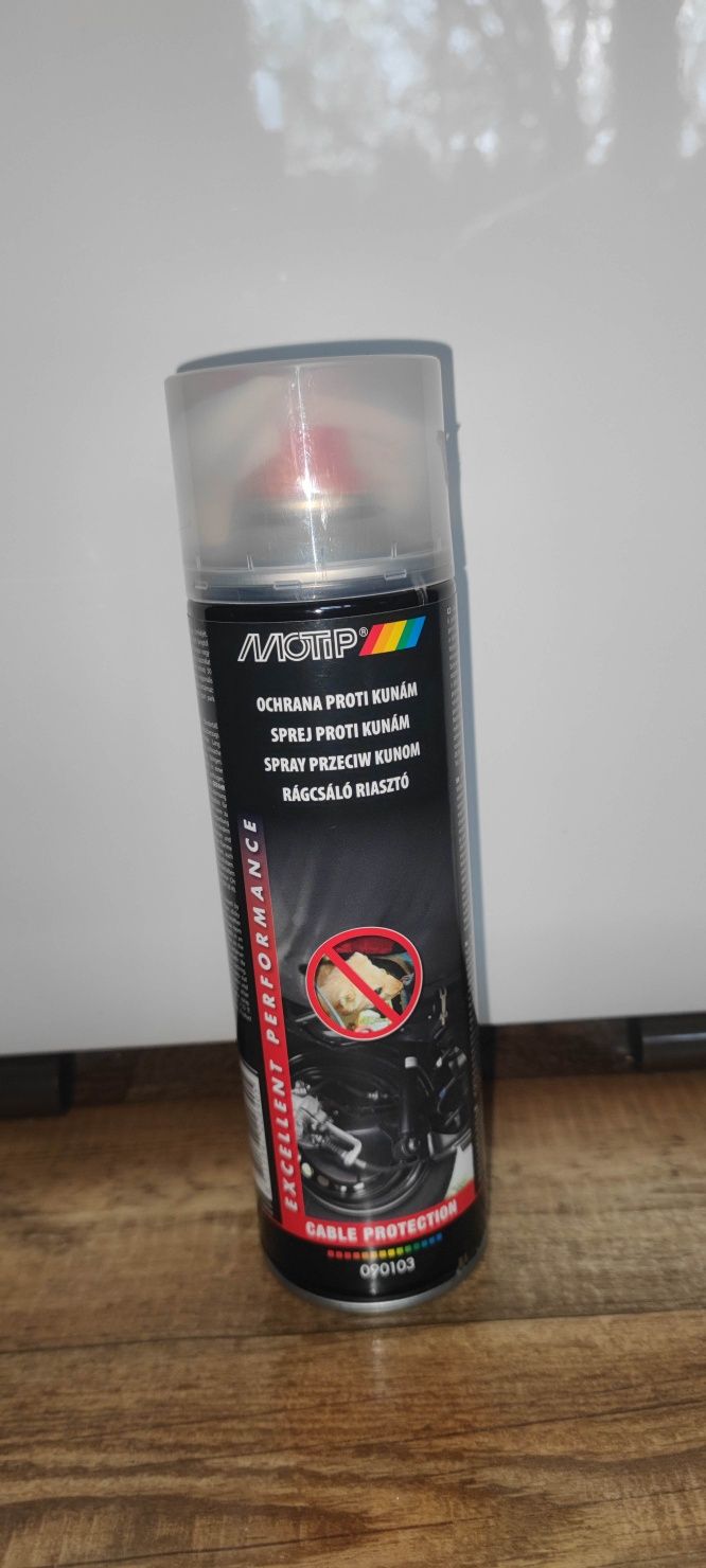 Spray przeciw kunom/ zapobiegający m.in. gryzieniu kabli w samochodzie
