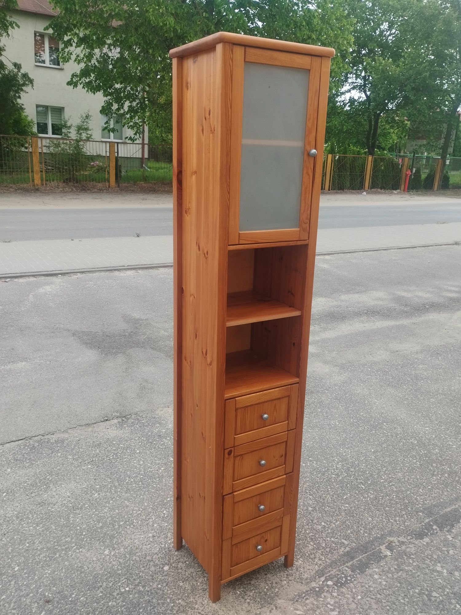 Słupek sosnowy drewniany szafka sosnowa drewniana