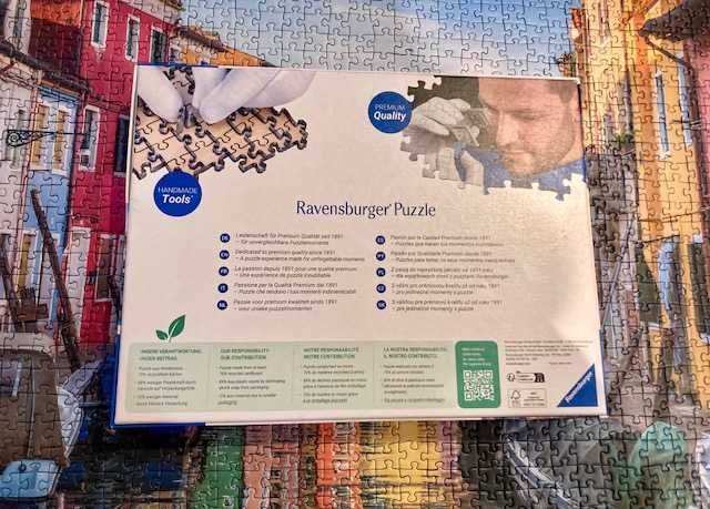 Puzzle Itália: Burano - 1000 Peças - Ravensburger - COMO NOVO