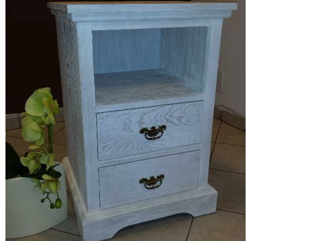 Stolik nocny Virginia sosna bielona, nowa