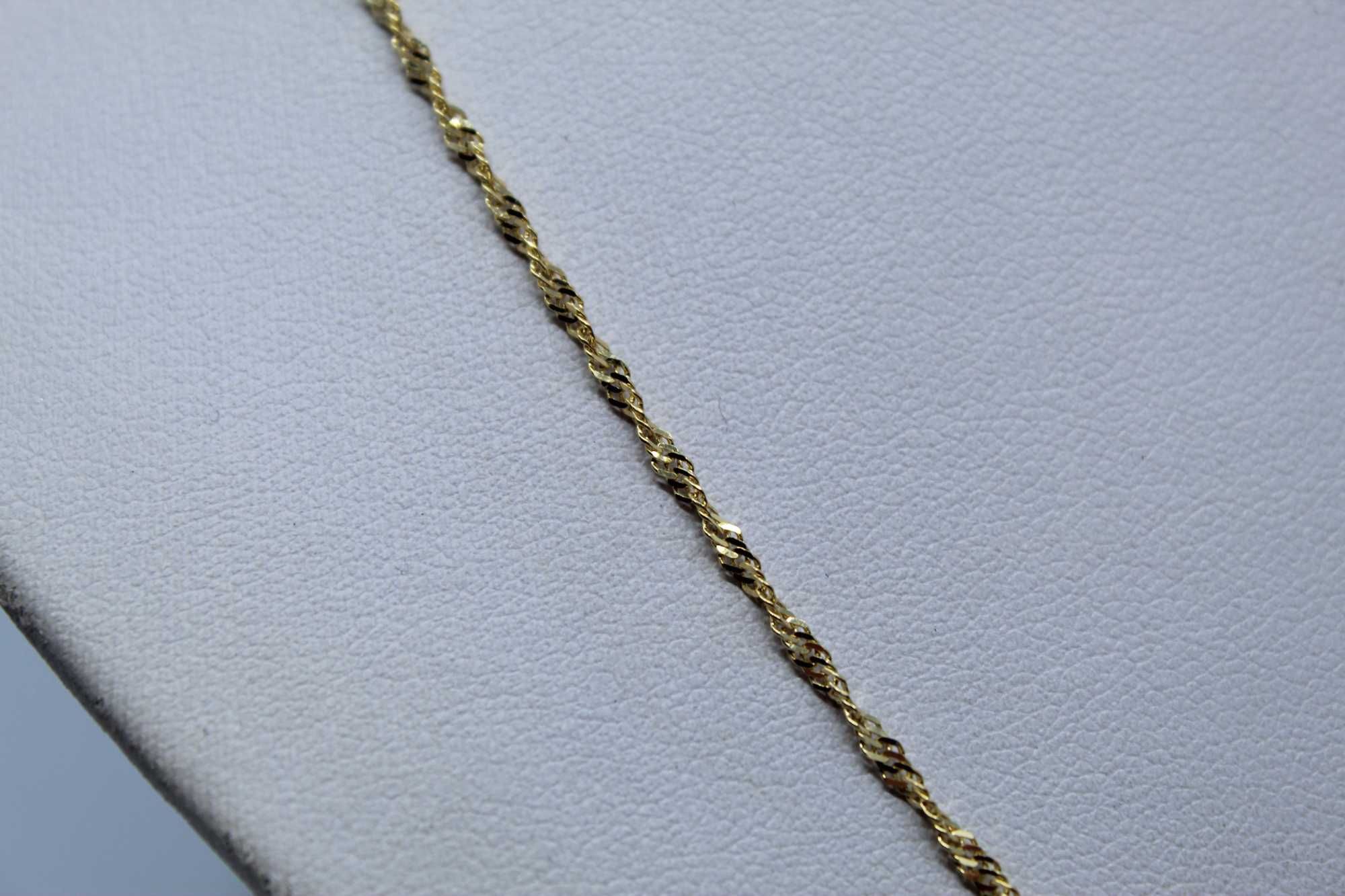 Złoto/Złoty łańcuszek damski 585 14K 2,73 g 50cm Singapur Nowe Okazja