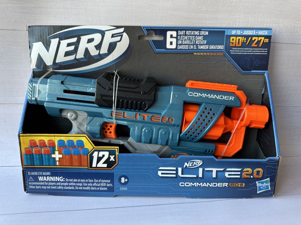 NERF Elite 2.0 Commander RD-6 Blaster Нерф бластер оригінал Hasbro