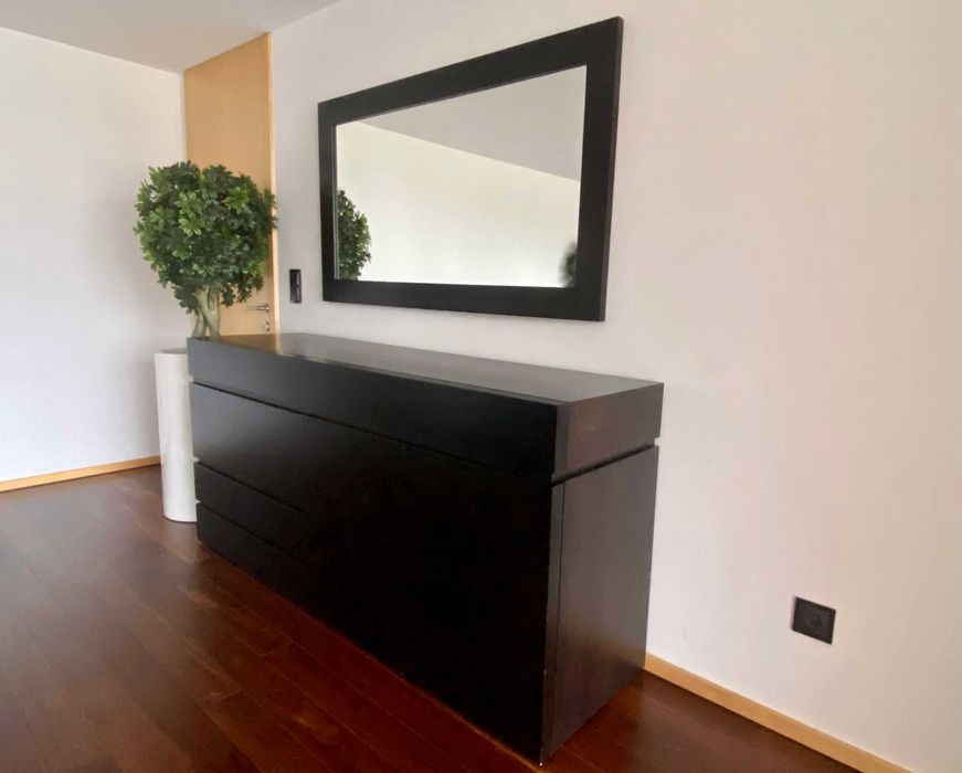 Conjunto Aparador e Espelho/Moldura em Wengué