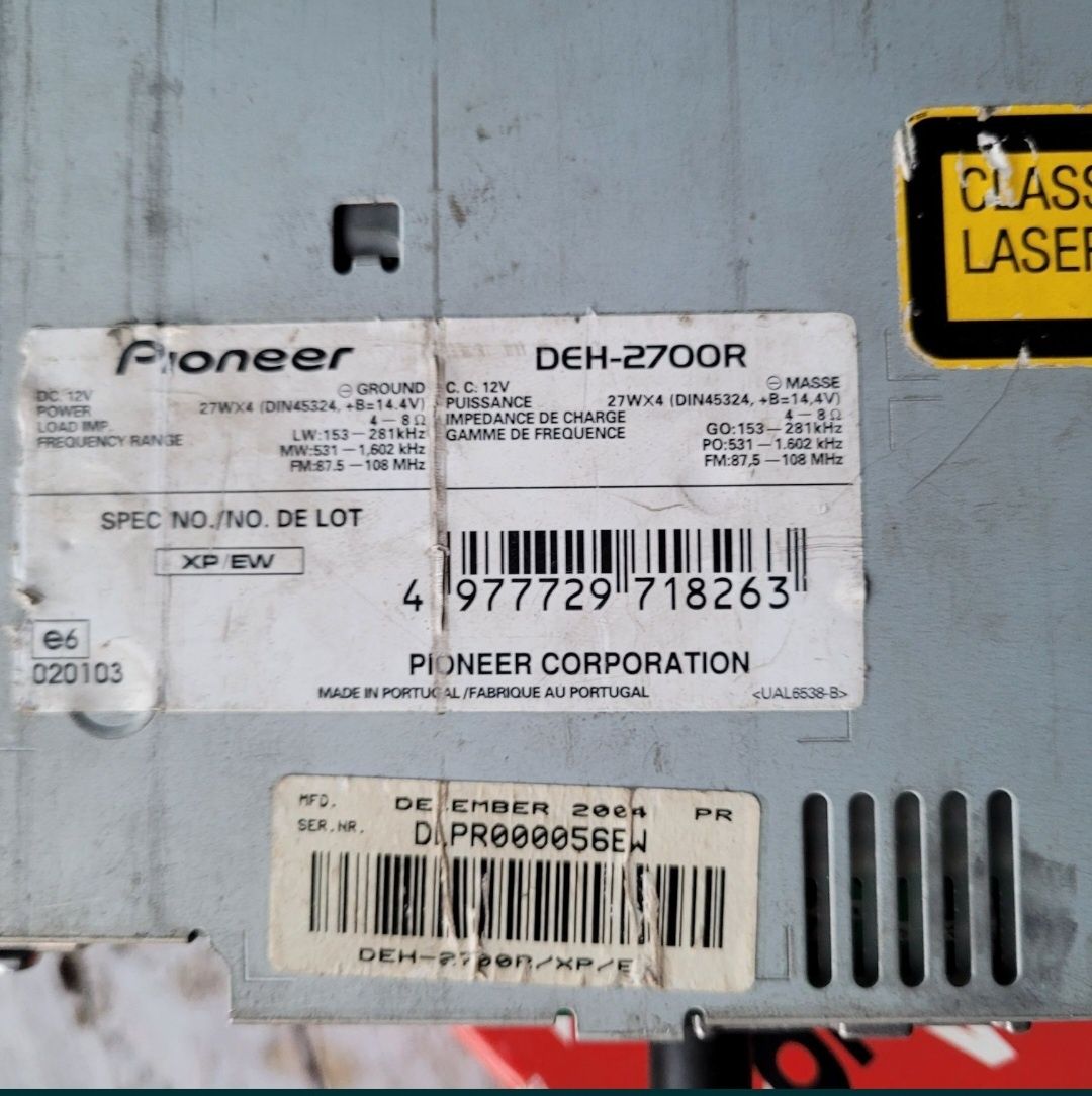 Radio samochodowe Pioneer Deh 2700
