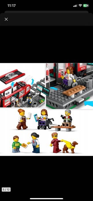 Lego City 60423 LEGO City Tramwaj miejski ze stacją 60423