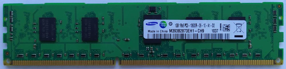 Память регистровая буферизированная сервера Samsung 1Gb PC3-10600R 1Rx