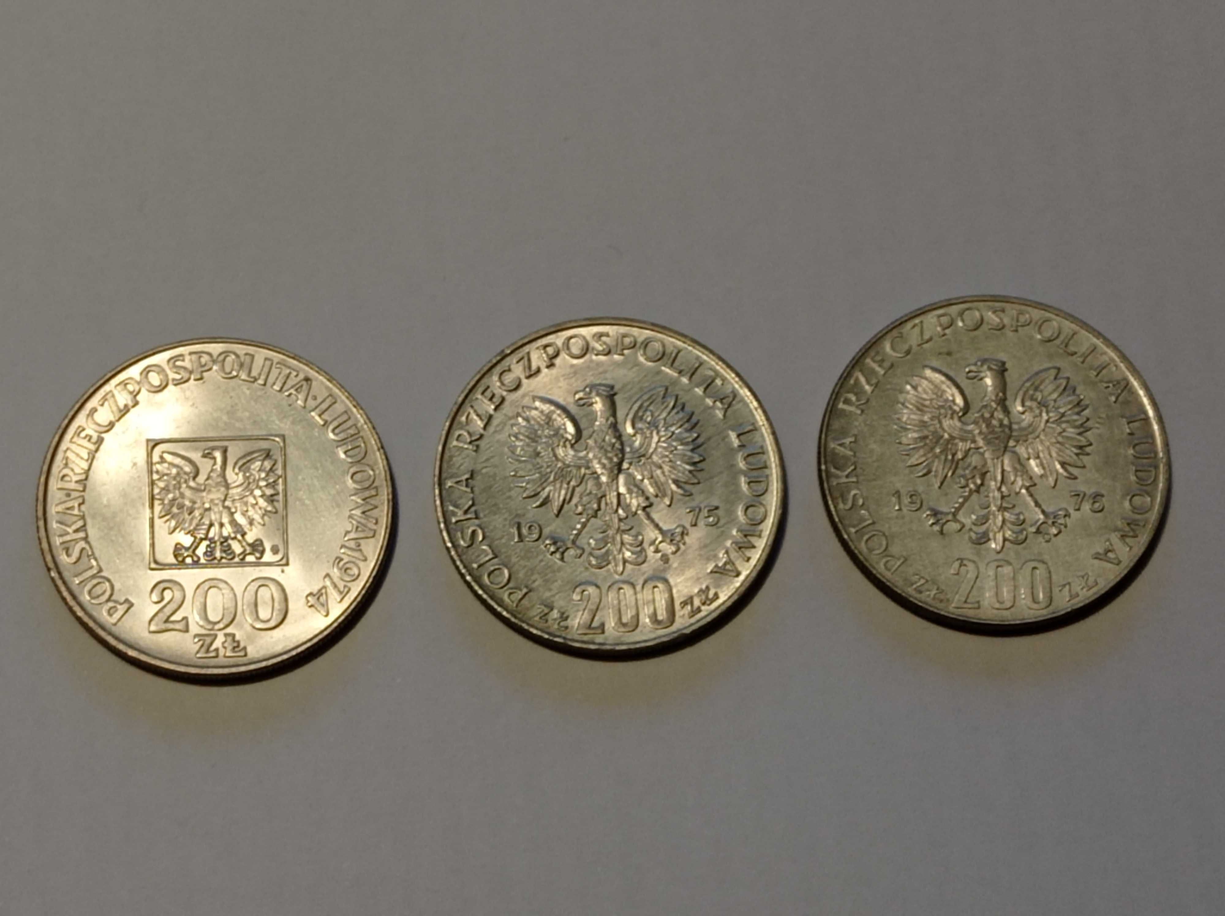 200 złotych srebrne trzy monety