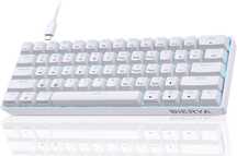 Klawiatura Gaming 60%, Anti-Ghosting! Biała BLUE – Dierya DK61se,