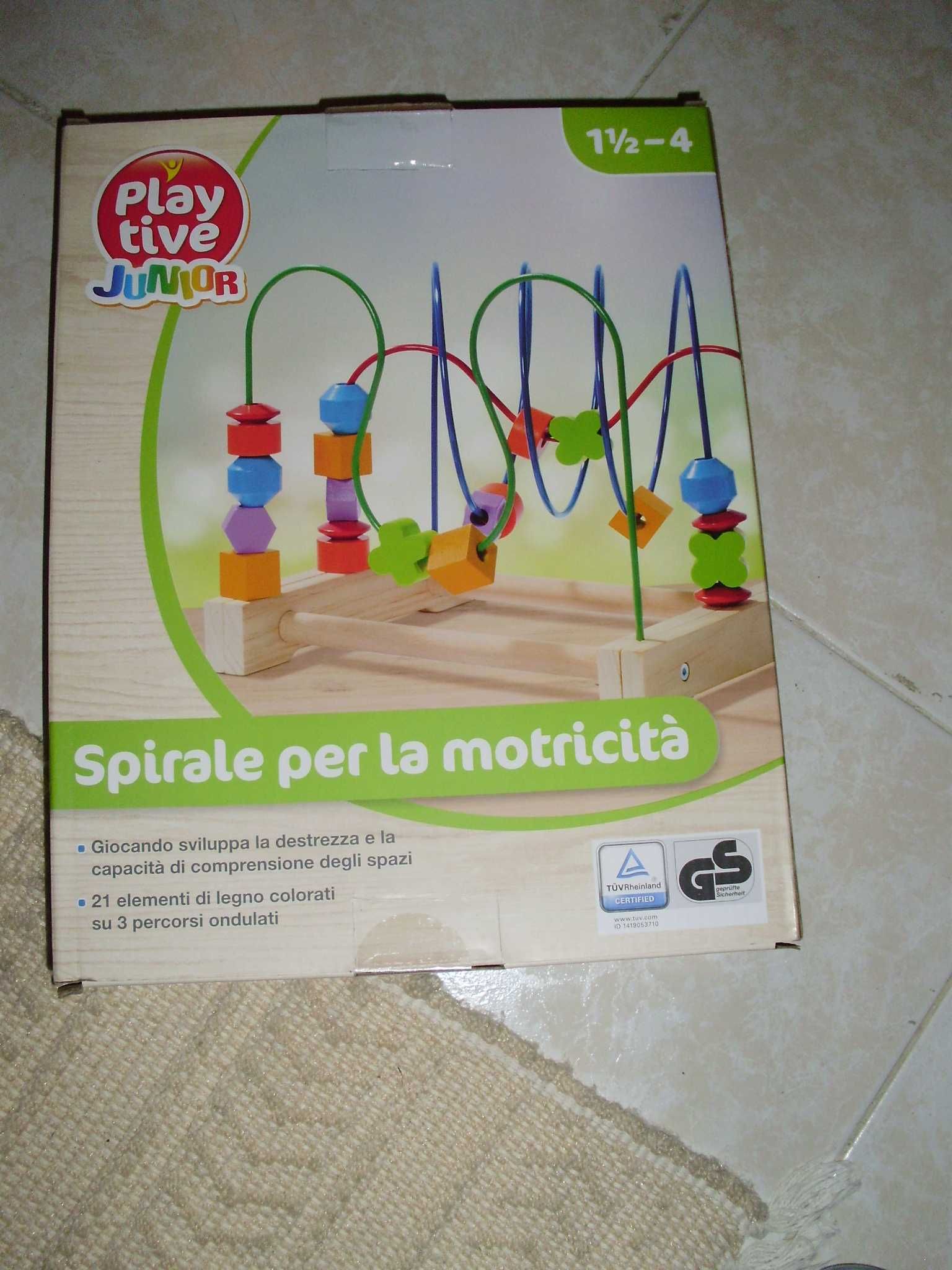 Brinquedo didactico madeira - estimula a motricidade (c/Caixa)