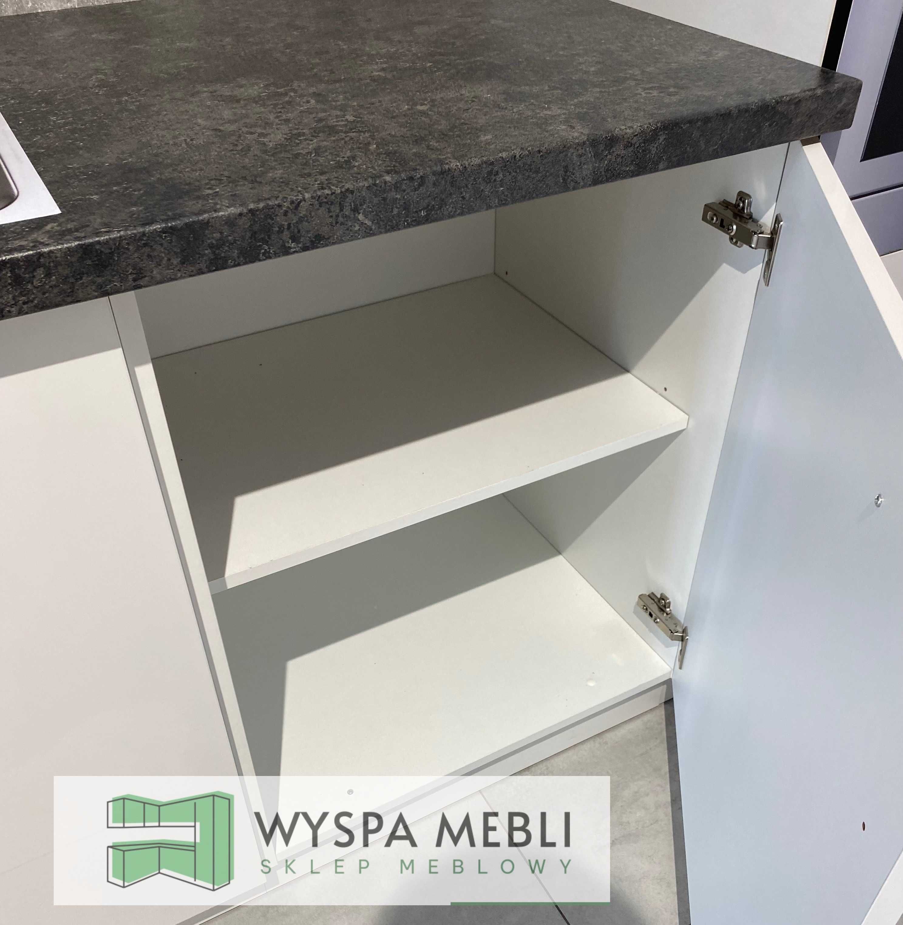 NOWA kuchnia meble kuchenne na wymiar 230x370cm biały połysk szary