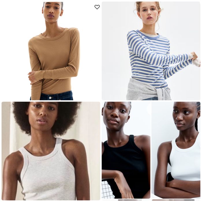 майка в рубчик H&M  лонгслів