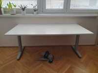 IKEA Białe biurko elektryczna regulacja 160 x 80 cm