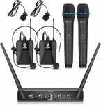 Debra Audio AU400 Pro UHF 4-kanałowy system mikrofonowy bezprzewodowy