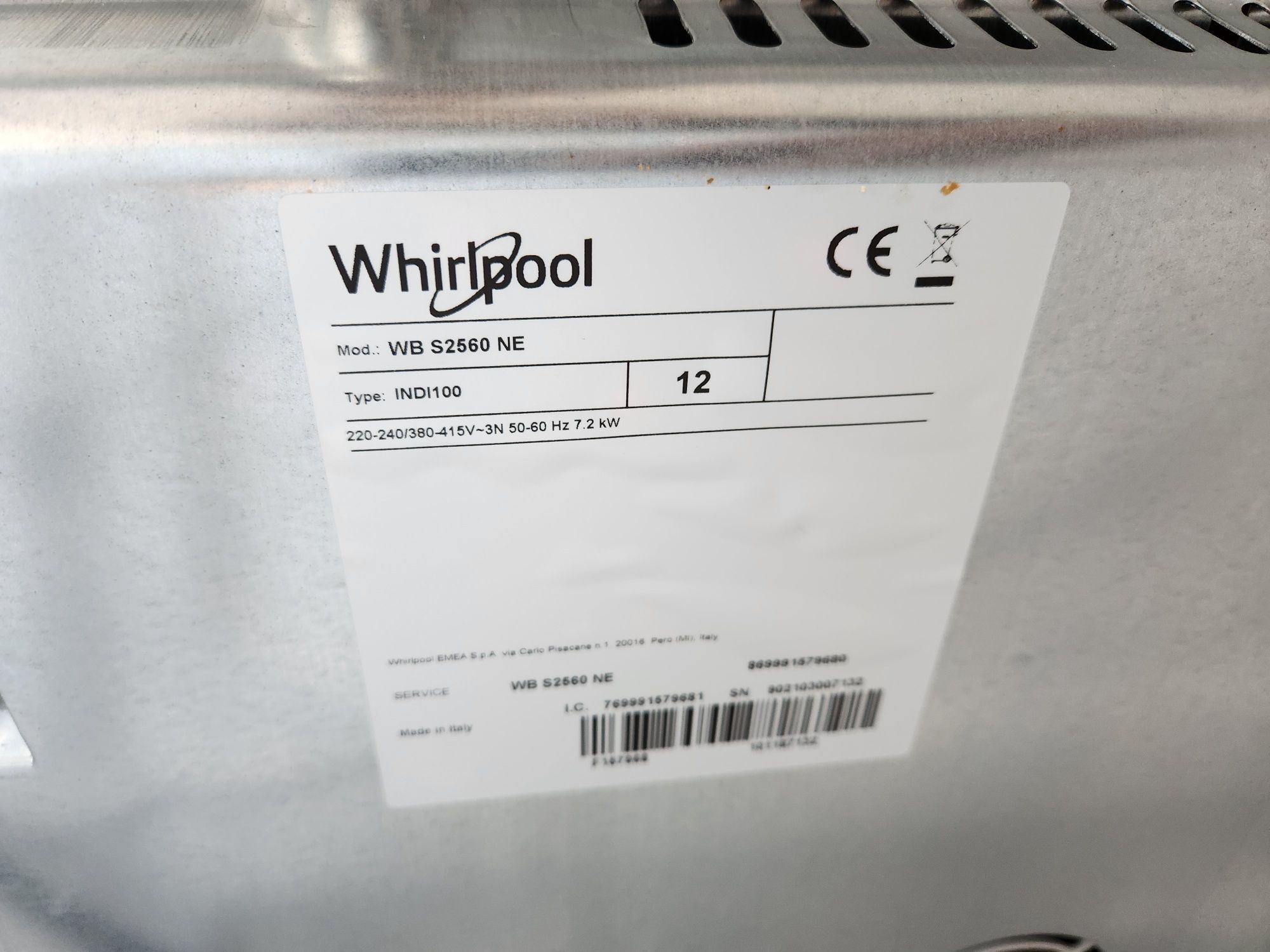 Indukcja whirpool 6th wbs2560 6th sense defekt