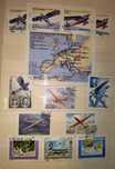 Znaczki Lotnictwo samolot helikopter Aeroplan