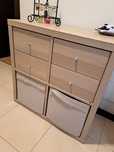 Estante em carvalho 77x77 cm com 4 gavetas