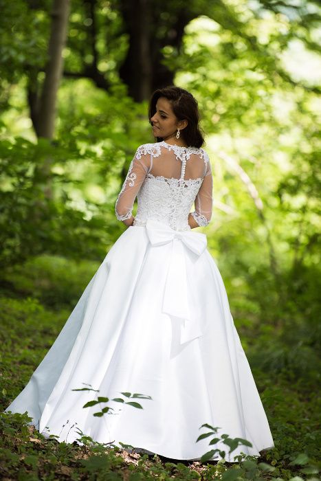 Piękna Suknia Ślubna PRINCESSA + welon + dodatki
