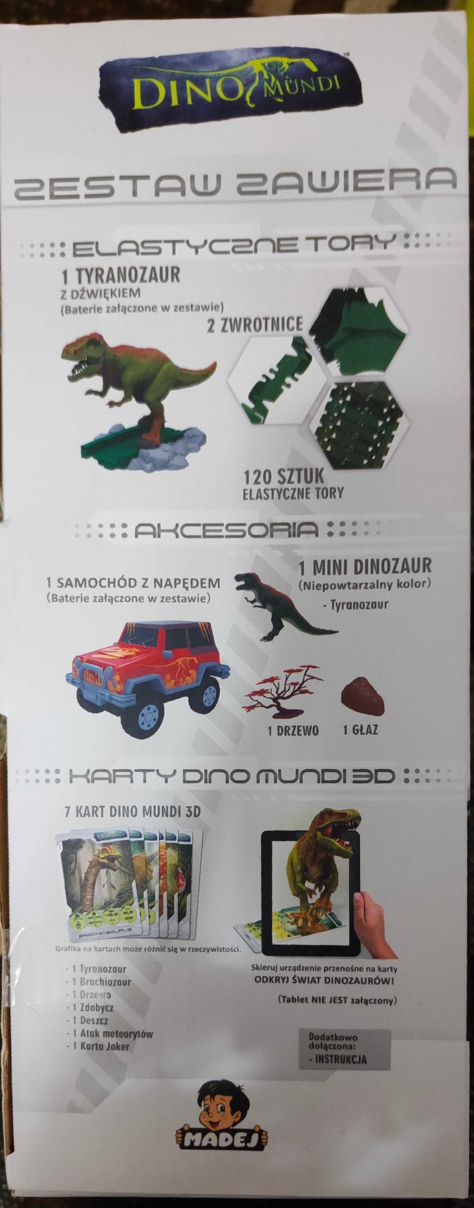 Dino Mundi 3D Atak Tyranozaura Tor Przeszkód klocki interaktywne