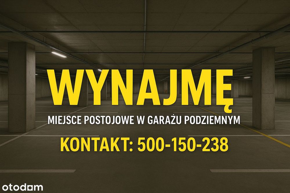 Miejsce Parkingowe W Garażu Podziemnym !