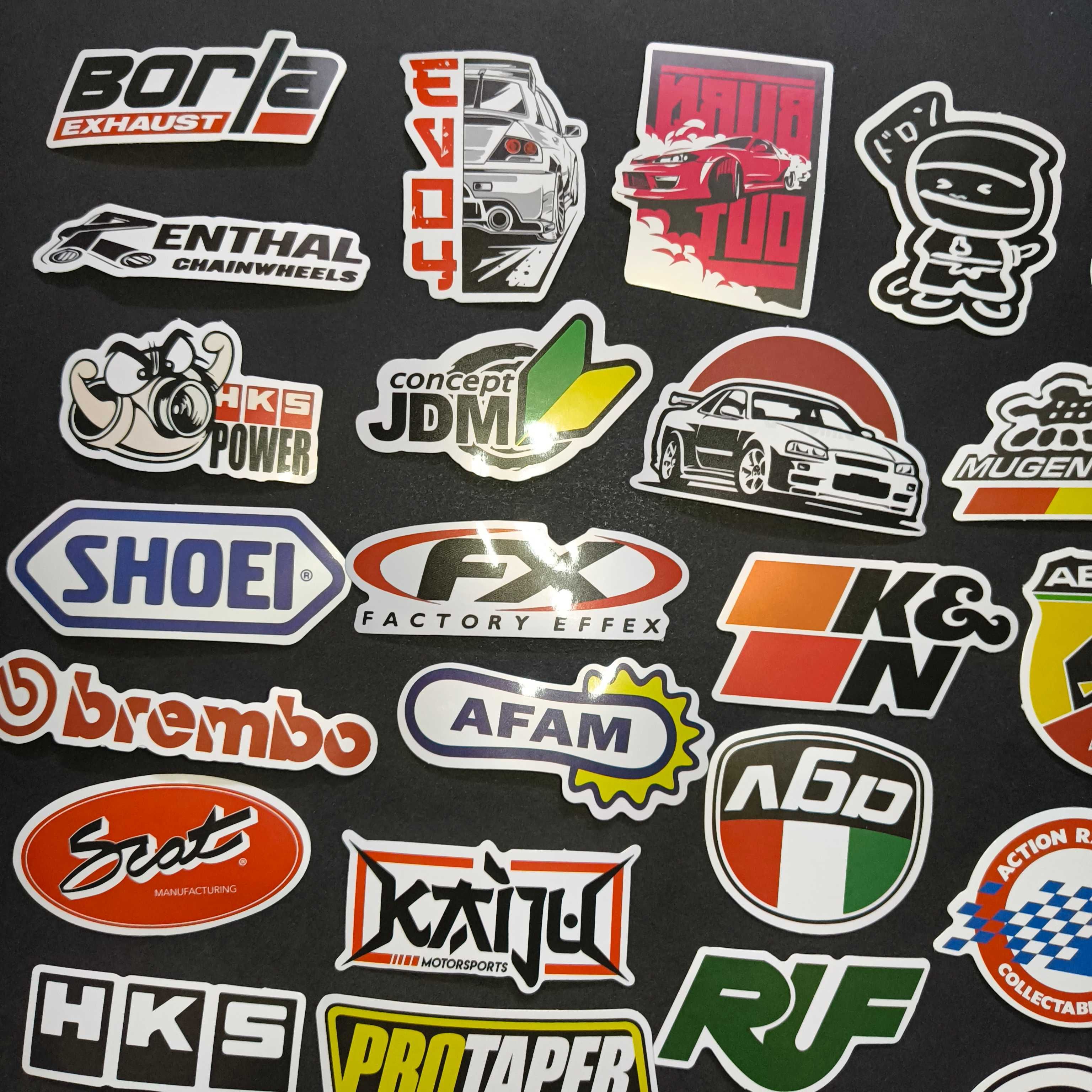 100 Autocolantes Motas Motard