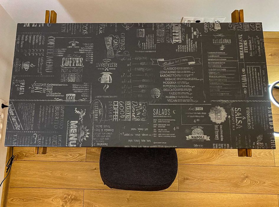 Nowe designerskie biurko wym. 119x60 cm - blat żaroodporny gr. 4 cm
